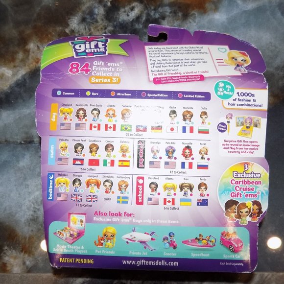 JAKKS GIFT 'EMS A WORLD OF FRIENDS FRIENDSHIP CARRIBEAN CRUISE SERIES 3 NEW - Picture 3 of 3